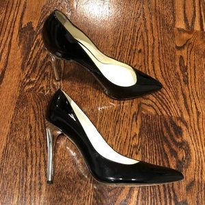 Patent leather black balmain heels